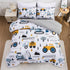 NTBED Construction Truck Full Comforter Set for Boys Kids Forest Vehicles Excavator