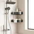 DivaDwell Depot 2Pack Adhesive Corner Shower Shelf No Drill | Rust-Proof Aluminum Alloy Stick On Bathroom Organizer