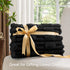Cozy 50x60 inch, BEDELITE Faux Fur Black Throw Blanket for Couch - Super Soft & Plush Striped Blanket for Sofa and Room