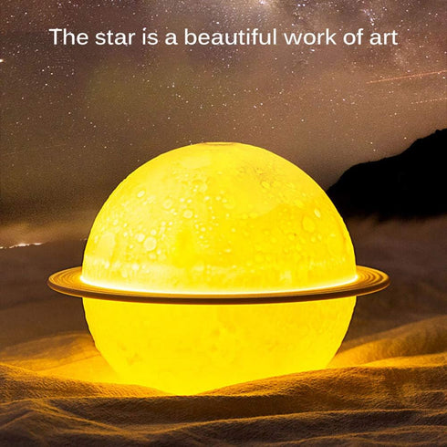 Moon Lamp Humidifier, 2 in 1 Night Light & Humidifier with USB Recharge, 3 Colors 3D LED Moon Light with Stand,