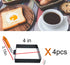 WOWITIS 4 4 Inch Egg,4" Large Pcs Sqaure Egg Ring for Griddle Frying Non-stick Stainless Steel Square Egg Mold,Square