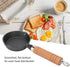 Mini Egg Frying Pan, 3.9in Mini Omelet Pan Single Serve Egg Frying Pan with Wooden Handle Cast Iron Pot Flat Bottomed Pancake Pan for Stove Gas Electric Induction by Cyrank