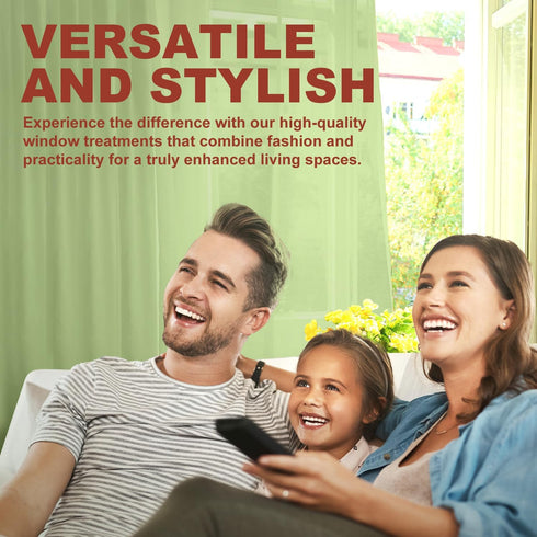 YHSF 2 Panel Set Sheer Curtains - Elegant Rod Pocket Solid Voile Drapes for Bedroom/Living Room, 54" W x 84" L