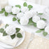 DerBlue 60pcs Artificial Roses Flowers - Real Looking Fake Roses with Stem & 10pcs Green Leaves for DIY Decorations