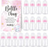 TrelaCo Baby Shower Game Sign, 20 Pcs Baby Bottles Shower Favor Set for Gender Reveal Party (Pink, Elephant)