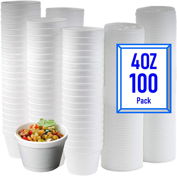 Mr Miracle 4 Ounce Foam Cup with Vented Lid in White. Hot