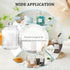 Half Gallon Glass Jars, Large Airtight Containers with Scoop and Labels for Laundry, Kitchen, and Pantry Storage, Set