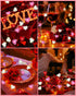 16.4FT 50 8 btfarm LED Valentine's Day Lights with Remote Timer, Red Pink White Heart Shaped Fairy String Lights