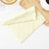Homaxy 12 Pack Kitchen Dish Cloths, 10 x 10 Inches, Cream Yellow, Super Soft Absorbent Coral Velvet Cleaning Cloths