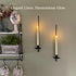 Set 2, Wall Candle Holder of Stylish Black Metal Wall Mount Candle Sconces, Modern Wall Decoration for Living Room