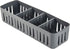 Simplify 4 Compartment Stackable Bin with Adjustable Dividers, Drawer Organizer for Office, Desk Supplies, Grey