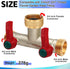 3/4 Splitter2 180 Boltigen GHT Garden Hose Way Heavy Duty Water Hose Splitter, Brass Nickel Plated Outdoor Faucet