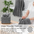 18 Set-6 Sheets,6 Towels,6 Set Pcs Gray Woven Family Towels Bath Hand Washcloths Soft Microfiber Towels Absorbent
