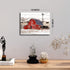 Rustic Farmhouse Canvas Print - Country Red Barn Pictures Wall Art with Windmill and Highland Cow for Kitchen Living