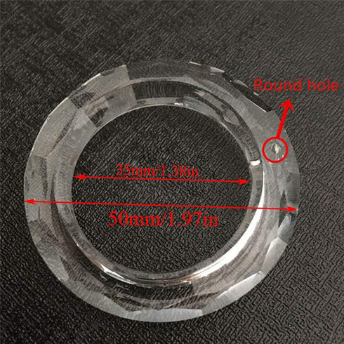 PZRT 6PCS Crystal Chandelier Rings Handing Ring Chandelier Glass Crystals Lamp Prisms Parts Drops Pendant