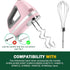 Hand Mixer Beaters for KitchenAid - Dough Hooks & Whisk Attachment, KHMPW Stainless Steel Egg Beater/Whisk, 3PCS