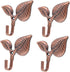 Leaf Wall Hooks 4 Sets, Black Coat Hooks, Decorative Wall Hat Hook, Office Wall Hanging Screw Iron Coat Hook