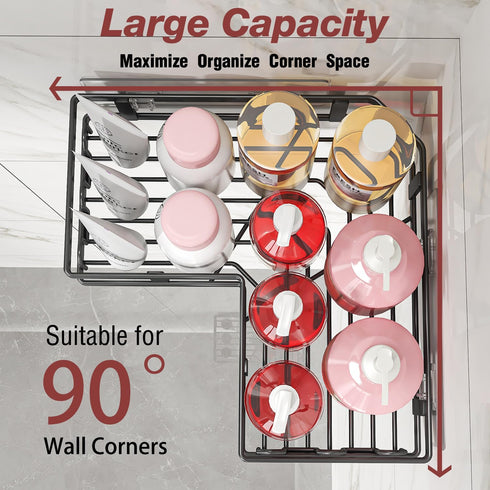 4-Pack Youvip Shower Caddy Corner with Soap Holder, No Drilling Shower Shelves-Rustproof, Adhesive Shower Organizer