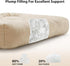 Set Rocking Chair Cushions Indoor & Outdoor, Patio Glider Rocking Chair Cushions with Ties, Use on Porch, Nursery