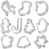Christmas Cookie Cutters, 10 Pieces Large Metal Cutters - Gingerbread Man, Snowflake, Christmas Tree, and More