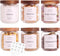 6 Set Glass Pantry Storage Jars with Acacia Airtight Lid - 15oz