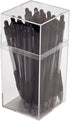 Pioneer Plastics 036C Clear Tall Rectangular Plastic Container, Pack of 4, 2.75" W x 2.625" D x 5.75" H