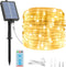 ICRGB Solar Rope Lights Outdoor Waterproof, 39FT 120LED with Remote Control & 8 Modes for Holiday Decoration