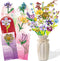 POATROZON Valentine's Day Gifts Party Favor 24Pcs Gifts Flowers Bouquet Botanical Building Block