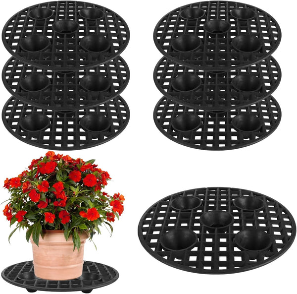 QTLCOHD 6 Pcs 12 Inch Pot Elevators for Plants, Black Plant Level