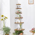 Set 2 7inch Corner Shelves, Floating Corner Shelf, of Solid Oak Wood Wall Shelves, Round End Wall Mount with Wire Hole