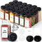 ComSaf Glass Spice Jars with Label, 24Pcs 4oz, 93 Labels, a Metal