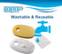 HQRP 2-pack Filter Kit for Shark Rocket DuoClean series HV380, HV380UK, HV380UKT, HV380W, HV381, HV381C, HV382, HV384Q