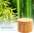 HTB Bamboo Salt Cellar with Mini Spoon, Kitchen Salt Box with Swivel Magnetic Closure Lid, Round Salt Container