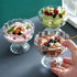 Set of 6 Iced Cream Dessert Bowls, 6oz Vintage Glassware with Heavy Base, Perfect for Sundae, Fruit, Snack, Condiment