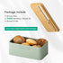 kiplant Countertop, Bread Box for Kitchen Large Bread Storage Container with Bamboo Lid, Iron Farmhouse Bread Box