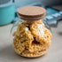 2PCS Airtight Spherical Glass Jar With Cork Lid - 17oz Candy Jar for Preserving and Storing Coffee, Spice, Beans,