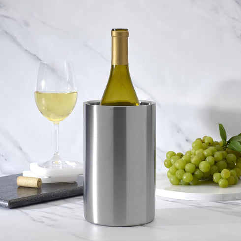 Houdini Stainless Steel Wine Cooler, Fits Most Standard Size Bottles