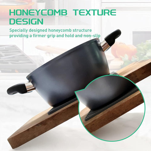 Multi-Purpose Silicone Trivet, Flexible Heat Resistant Pot Holders, Square and Round Mats for Hot Pots and Pans,