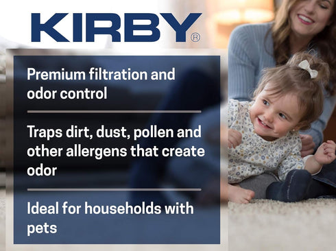 Kirby Micron Magic HEPA Filter Bags - 2-Pack, Part #205811, Universal Fit for F-Style & Twist-Style