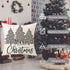 PSDWETS Christmas Pillow Covers, 18x18 Set of 4, Winter Holiday Decor, Snowman Deer Christmas Tree Throw Cushion Case