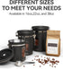 Veken Coffee Canister with Window, Airtight Stainless Steel Storage Container for Coffee, Beans, and Tea