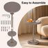 OMTIVORLEX Drink Table, Small Pedestal Side Tables for Small Spaces, Wood Round Martini Table for Outdoor, Living Room