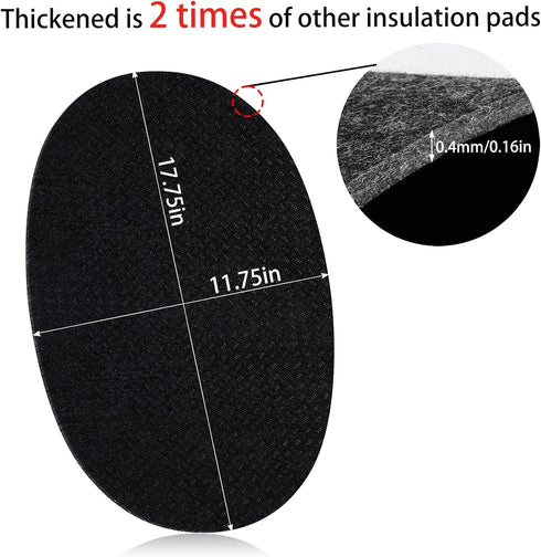 Heat Resistant Mat for Crockpot Slow Cooker with Appliance Slider Function, 2 Pack Countertop Protector