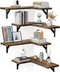 Amada HOMEFURNISHING Corner Floating Shelves, Set of 4 Corner Wall Shelves, Shelves