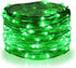 Twinkle Star 33FT 100 LED Silver Wire String Lights, Green Battery Operated Fairy Lights for Christmas Wedding Party