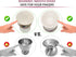 NobleEgg Vintage Style Porcelain Egg Cups for Soft Boiled Eggs with Stainless Steel Spoons