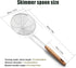 Spider Strainer, 7.9-Inch Extra Large Cooking Spider Spoon with Wood Handle, Stainless Steel Utensil
