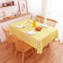 MANGATA CASA Yellow Gingham Tablecloth, Waterproof Checkered Table Cloth for Square Tables, Light Yellow 52x52in