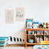 Set 4, 12x16in laveliabel Alphabet Numbers Poster Hanger Frame of Alphabet ABC Banner Poster with Wood Hanger, Nursery
