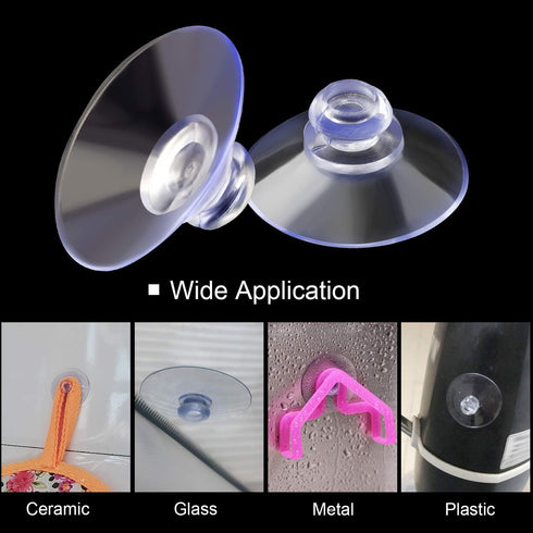 ANCIRS 30 Pack 30mm Transparent Rubber Suction Cups for Glass Table Tops, Anti-Collision Sucker Pad for Home Decoration